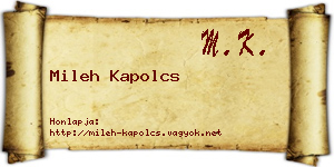 Mileh Kapolcs névjegykártya